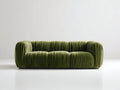 Canapé 3 places-velours-245x100x78 cm-Vert olive-Style contemporain