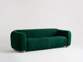Canapé 3 places-velours-235x98x75 cm-Vert émeraude-Style contemporain