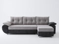 Canapé d'angle-Tissu-300x210x85 cm-Gris-Anthracite-Style moderne