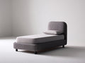 Lit simple - tissu - 210x105x110 cm - gris foncé - style contemporain