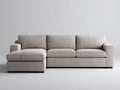 Canapé d'angle-Tissu-310x220x85 cm-Gris-Style contemporain