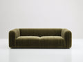 Canapé 2 places-velours-185x95x78 cm-Vert olive-Style contemporain