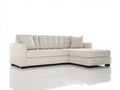Canapé d'angle-Tissu-330x230x85 cm-Beige-Style contemporain
