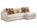 Canapé d'angle-Tissu-330x230x85 cm-Beige-Style contemporain