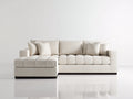 Canapé d'angle-Tissu-320x230x85 cm-Beige-Style contemporain