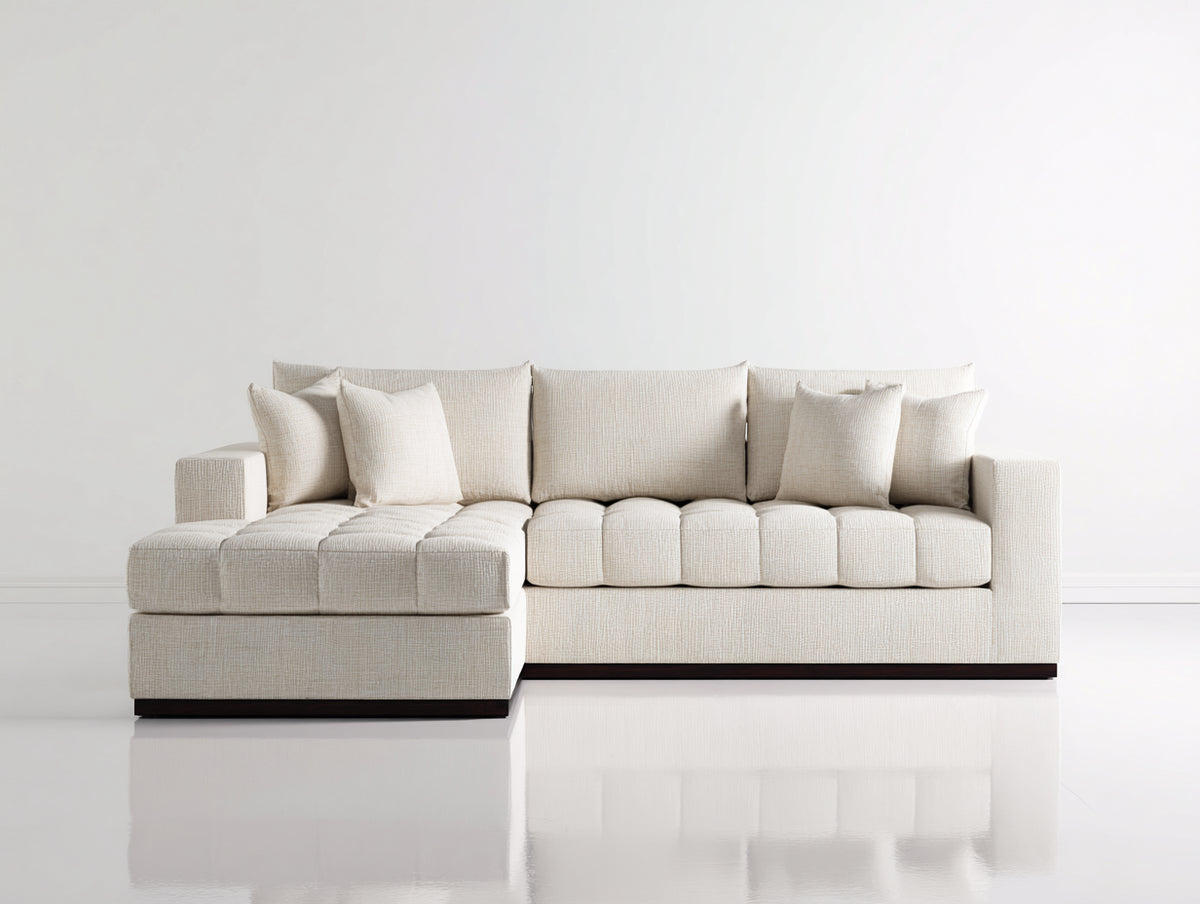 Canapé d'angle-Tissu-320x230x85 cm-Beige-Style contemporain