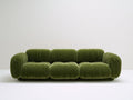 Canapé 3 places-velours-255x105x78 cm-Vert olive-Style moderne